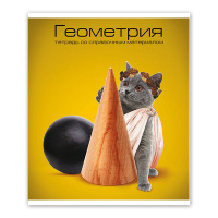 Тетрадь 40 л. кл. УЧЕНЫЕ КОТЫ Геометрия мел. карт. спл. Уф-лак Тетрадь 40 л. кл. УЧЕНЫЕ КОТЫ Геометрия мел. карт. спл. Уф-лак