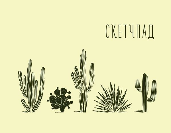 

Скетчбук «Кактусы», 20 листов