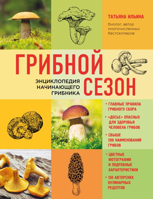 Грибной сезон. Энциклопедия начинающего грибника (суперобложка) Грибной сезон. Энциклопедия начинающего грибника (суперобложка) Ильина Т.А.