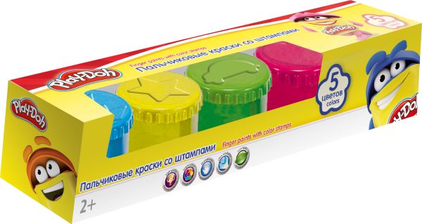 PDEB-US1-FPNT-BOX5 Краски пальчиковые. 5 цв со штампами. Play Doh. Размер: 5,5 х 25,3 х 5,3 см. PDEB-US1-FPNT-BOX5 Краски пальчиковые. 5 цв со штампами. Play Doh. Размер: 5,5 х 25,3 х 5,3 см.