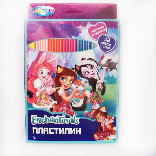 Пластилин 12 цветов "Enchantimals", картинка "Enchantimals", 240 гр, стек пластиковый, картонная упаковка с европодвесом 88617 Пластилин 12 цветов "Enchantimals", картинка "Enchantimals", 240 гр, стек пластиковый, картонная упаковка с европодвесом 88617