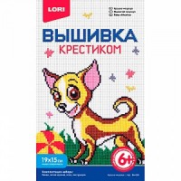 

Вышивка крестиком мулине "Крошка чихуахуа"