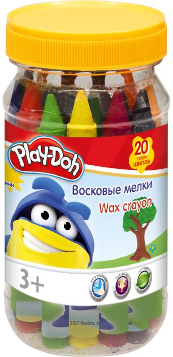 PDEB-US2-BCR-20 Восковые мелки. Набор 20 шт 20 цв, в пластиковой банке.Размер: 12,5 х 6 х 6 см. Play Doh PDEB-US2-BCR-20 Восковые мелки. Набор 20 шт 20 цв, в пластиковой банке.Размер: 12,5 х 6 х 6 см. Play Doh