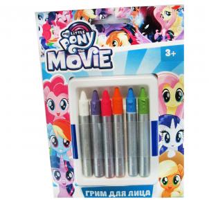 Карандаши гримировальные цветные "My Little Pony", 6 тон.: сиреневый, голубой, белый, фуксия, песочный, зеленый 88794 Карандаши гримировальные цветные "My Little Pony", 6 тон.: сиреневый, голубой, белый, фуксия, песочный, зеленый 88794
