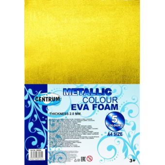 Набор декоративной бумаги Eva Foam Metallic самоклеющаяся, с голографическим эффектом для детского творчества, формат А4, 5 цветов, толщина 2 мм 88084 Набор декоративной бумаги Eva Foam Metallic самоклеющаяся, с голографическим эффектом для детского творчества, формат А4, 5 цветов, толщина 2 мм 88084