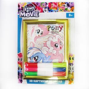 Набор объемная картинка 3D "My Little Pony" , в наборе:рамка, картинка-трафарет, песок с клеем 6цв.* 5,5 гр.) 88773 Набор объемная картинка 3D "My Little Pony" , в наборе:рамка, картинка-трафарет, песок с клеем 6цв.* 5,5 гр.) 88773