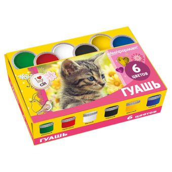 Гуашь МИЛЫЕ КОТЯТА 20 мл 6 цв. Гуашь МИЛЫЕ КОТЯТА 20 мл 6 цв.