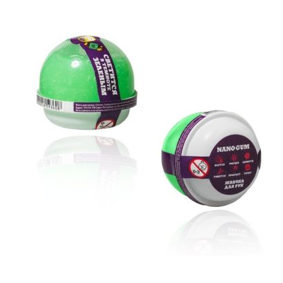 Пластилин для лепки "Жвачка для рук "Nano gum", светится зеленым", 25 гр. - фото 1