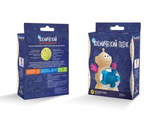 Игрушки в наборе ТМ "Космический песок", песочный, пластичный, + формочка,0,15кг Игрушки в наборе ТМ "Космический песок", песочный, пластичный, + формочка,0,15кг