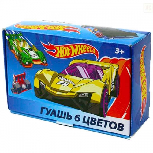 Гуашь 6 цветов по 20 мл. "Hot Wheels" 88763 Гуашь 6 цветов по 20 мл. "Hot Wheels" 88763