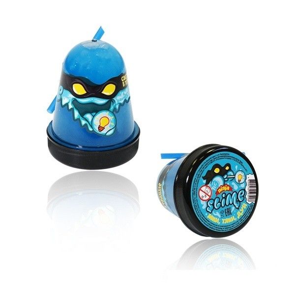 

Игрушка ТМ "Slime "Ninja" светится в темноте, синий, 130 г.