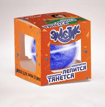 

Тянущийся пластилин ТМ "Эластик", синий, 120 гр.