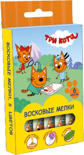 Восковые мелки. Набор 6 цв./6 шт. Размер: 6 х 13 см. Восковые мелки. Набор 6 цв./6 шт. Размер: 6 х 13 см.