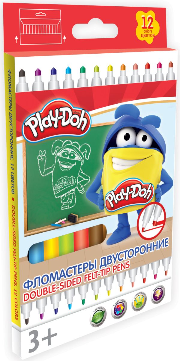 Фломастеры. Набор 10 шт. 10 цв.Размер: 18,9 х 11,8 х 1 см. Play Doh Фломастеры. Набор 10 шт. 10 цв.Размер: 18,9 х 11,8 х 1 см. Play Doh