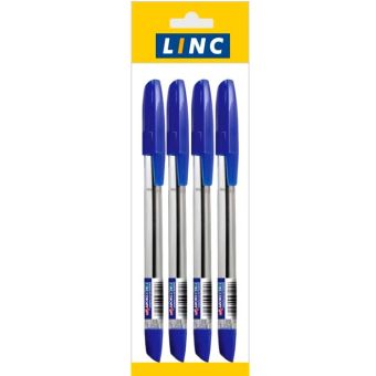 Набор шарик.ручек LINC CORONA PLUS 0,70 мм 4 шт синий блистер Набор шарик.ручек LINC CORONA PLUS 0,70 мм 4 шт синий блистер