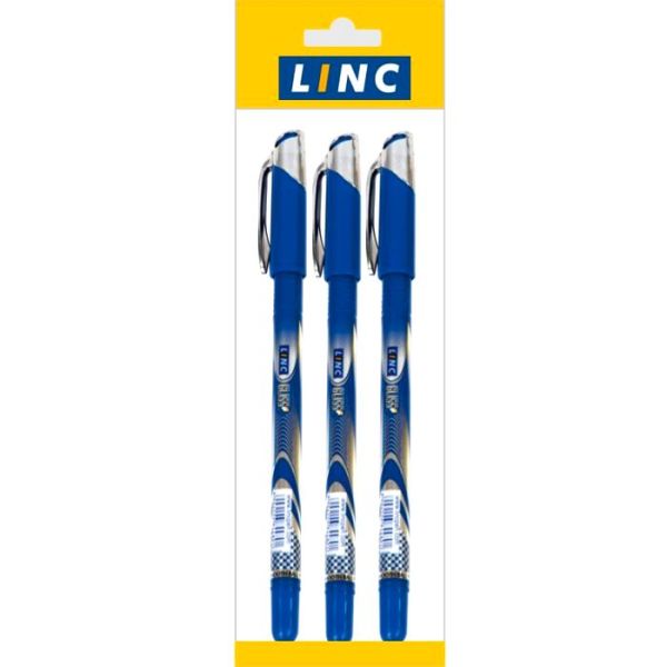 Набор шарик.ручек LINC GLISS 0,70 мм 3 шт синий блистер Набор шарик.ручек LINC GLISS 0,70 мм 3 шт синий блистер