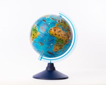 Глобус Зоогеографический (Детский) с подсветкой от батареек. Диаметр 210мм Глобус Зоогеографический (Детский) с подсветкой от батареек. Диаметр 210мм