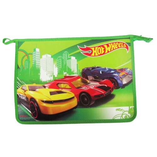 Папка для тетрадей "Hot Wheels", формат А4, пластик, на молнии 88757 Папка для тетрадей "Hot Wheels", формат А4, пластик, на молнии 88757