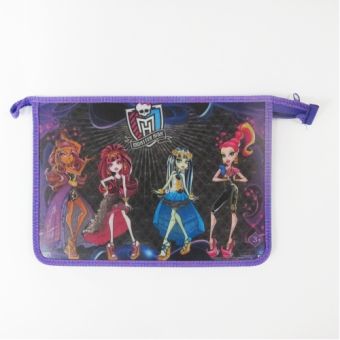 Папка для тетрадей "Monster High", формат А5+, пластик, на молнии 89074 Папка для тетрадей "Monster High", формат А5+, пластик, на молнии 89074