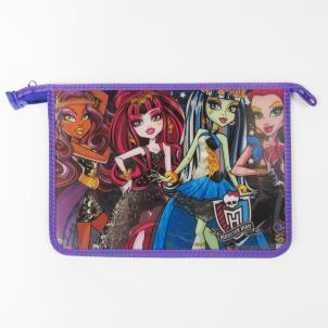 Папка для тетрадей "Monster High", формат А5+, пластик, на молнии 89075 Папка для тетрадей "Monster High", формат А5+, пластик, на молнии 89075