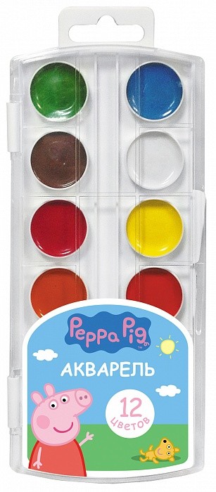 Акварель 12 цв. "Peppa Pig" умница Акварель 12 цв. "Peppa Pig" умница