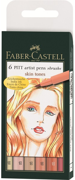 PITT Artist Pen, набор цветов, оттенки желтого, в футляре, 6 шт. PITT Artist Pen, набор цветов, оттенки желтого, в футляре, 6 шт.