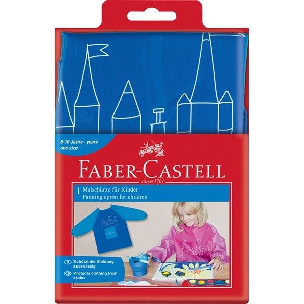 Детский фартук Faber-Castell, в инд. Упаковке, синий Детский фартук Faber-Castell, в инд. Упаковке, синий