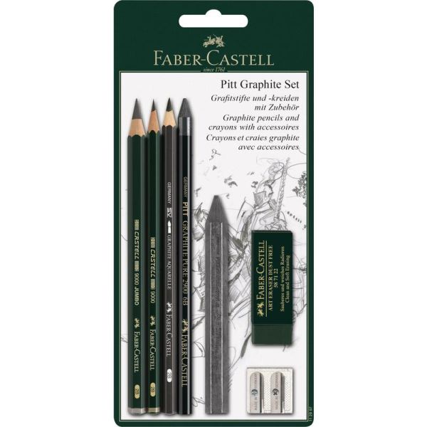 Пастельные карандаши PITT® и мелки PITT® Monochrome, в блистере, 6 предметов Пастельные карандаши PITT® и мелки PITT® Monochrome, в блистере, 6 предметов