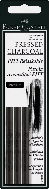 Пресованный уголь PITT® MONOCHROME, Medium, в блистере, 3 шт. Пресованный уголь PITT® MONOCHROME, Medium, в блистере, 3 шт.