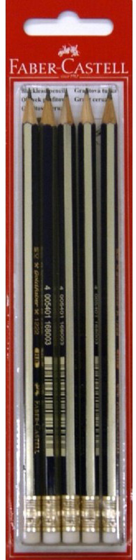 Чернографитовый карандаш GOLDFABER с ластиком, твердость HB, в блистере, 5 шт. Чернографитовый карандаш GOLDFABER с ластиком, твердость HB, в блистере, 5 шт.