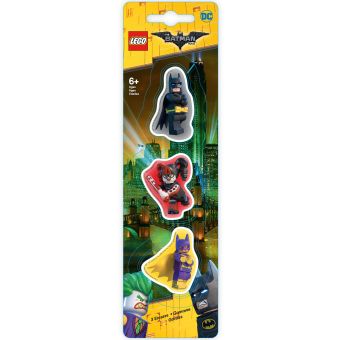 

Набор ластиков (3 шт.) LEGO Batman Movie (Лего Фильм: Бэтмен)- Batman/Batgirl/Harley Quinn (51759)