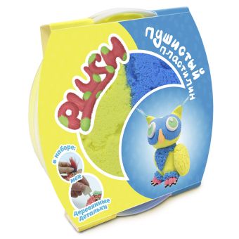 

PLUSH Пушистый пластилин Синий + желтый