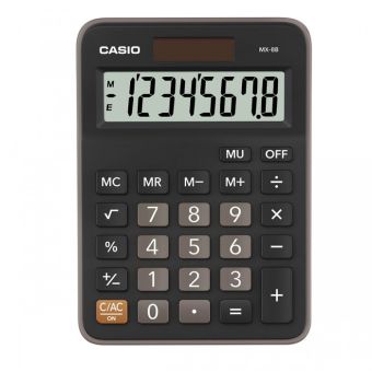 Калькулятор CASIO настольный MX-8B-BK-W-EC, 12 разрядов, двойное питание, 145х103 мм. Калькулятор CASIO настольный MX-8B-BK-W-EC, 12 разрядов, двойное питание, 145х103 мм.