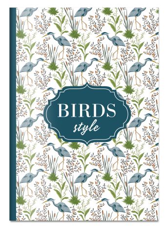 Тетрадь. Birds style (цапли в камыше, Fixprice) Тетрадь. Birds style (цапли в камыше, Fixprice)