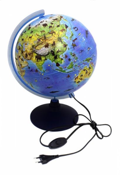 Глобус Зоогеографический (Детский) с подсветкой - фото 1