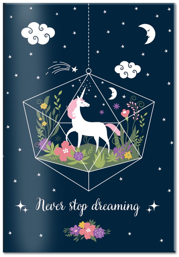 

Обложка для паспорта. Единорог. Never stop dreaming