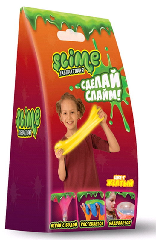 

Малый набор для девочек Slime "Лаборатория",желтый, 100 гр.