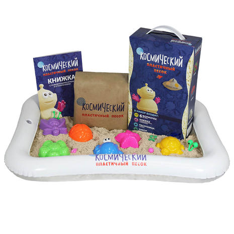 

МИКС 2 по 1 кг,ТМ "Космический песок", песочный, красный, пластичный, + формочки, песочница, 2кг