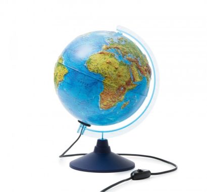Интерактивный глобус Земли физико-политический рельефный с подсветкой - фото 1