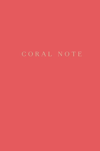 Coral Note. Блокнот с коралловыми страницами (твердый переплет) - фото 1