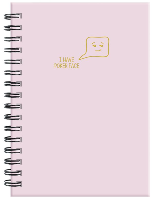 

Ежедневник Poker face (пыльно-розовый). А5, твердый переплет на навивке, золотая матовая фольга, 224 стр.