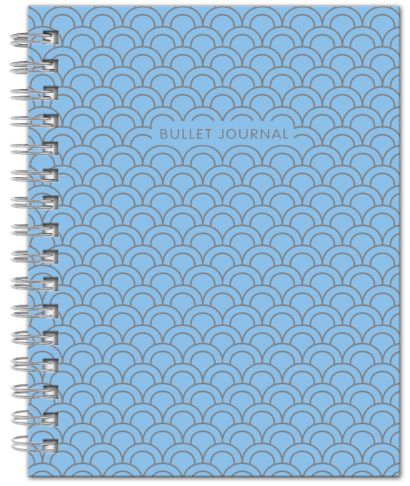 Bullet Journal (Голубой) 162x210мм, твердая обложка, пружина, блокнот в точку, 120 стр. - фото 1
