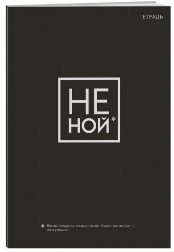 

Не ной. Тетрадь для записей А4, 40 л. серебряное тиснение