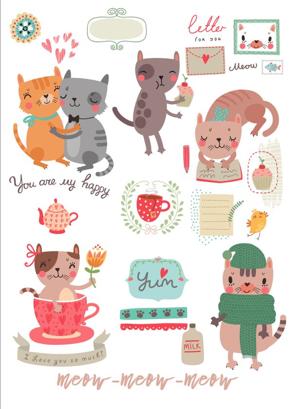 

Cats. Тетрадь школьная в мягкой обложке, 48 л.