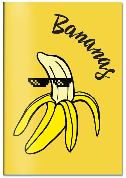 Bananas. Тетрадь общая (А5, 48 л., УФ-лак, накидка 4 п. полноцвет) - фото 1
