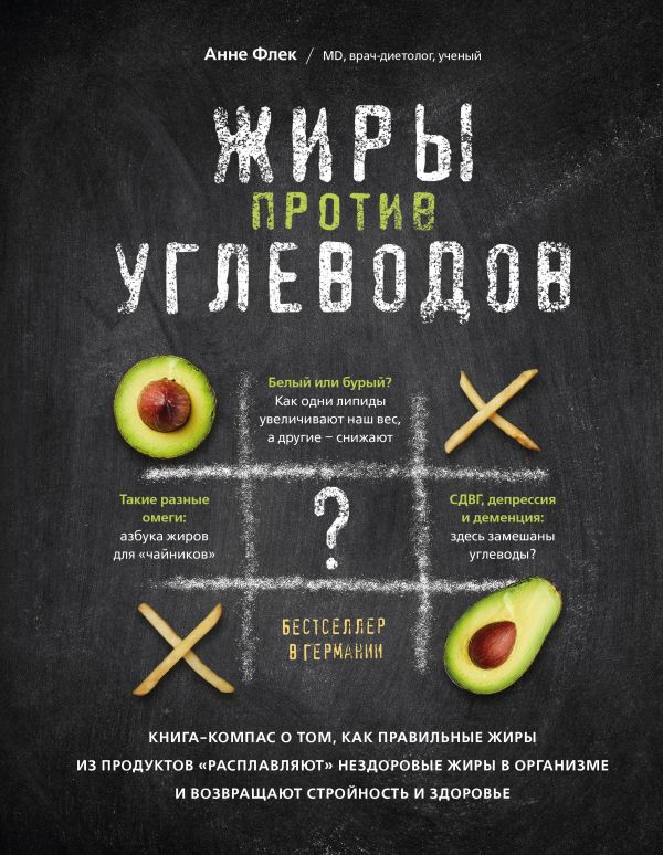 Жиры против углеводов. Книга-компас о том, как правильные жиры из продуктов «расплавляют» нездоровые жиры в организме и возвращают стройность и здоровье. Флек Анне