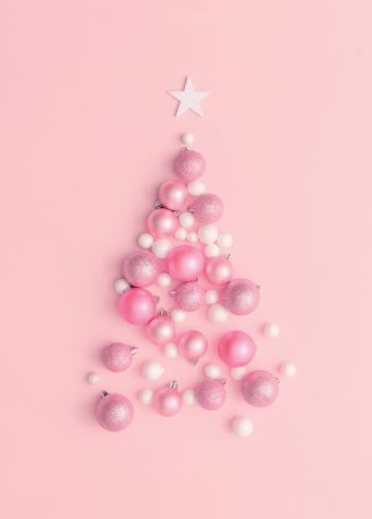 блокнот цветок нежно розовый fleur pink а5 192 стр клетка Блокнот с резинкой Pink Christmas tree (розовый). А5, твердый переплет, 192 стр.