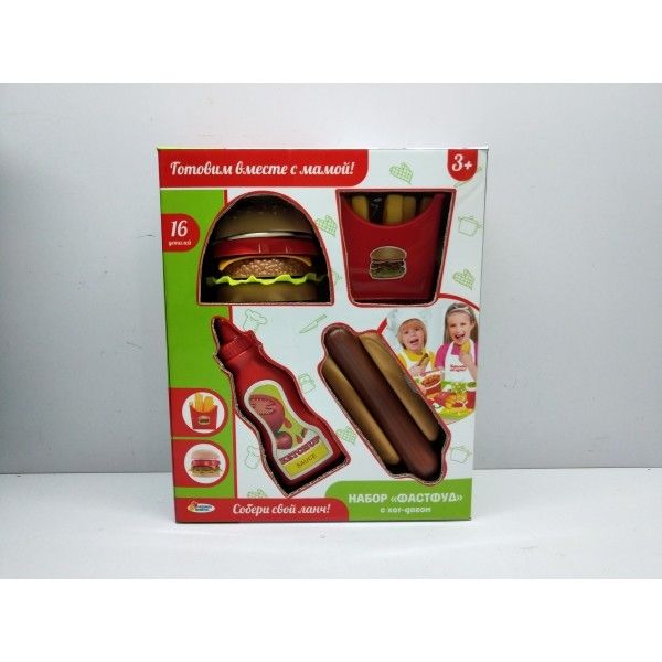 

Набор фаст фуд ТМ "Играем вместе" с хот-догом в русс. кор. в кор.2*18шт