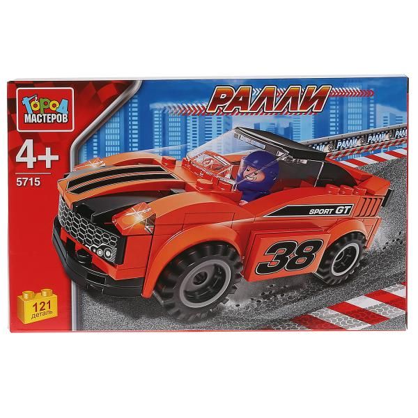 

Конструктор "Город мастеров" ралли: спорткар, с фигуркой, 121дет. в русс. кор. в кор.2*18шт