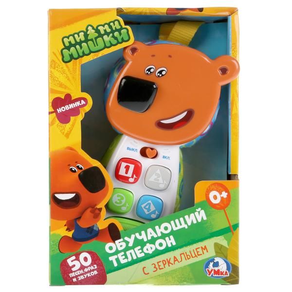 

Обучающий телефон на бат. свет+звук, русс. чип, с зеркальцем в русс. кор. "Умка" в кор.48шт